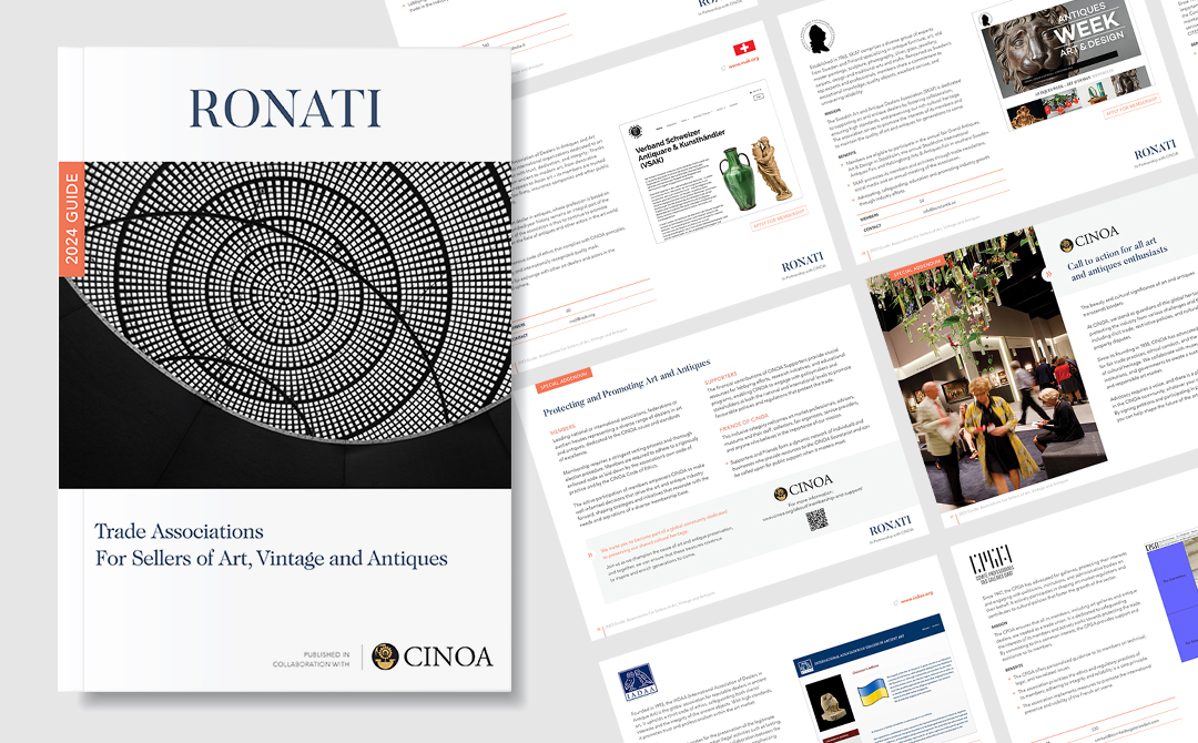Ronati Releases Guide to Trade Associations for Sellers of Art, Vintage and Antiques